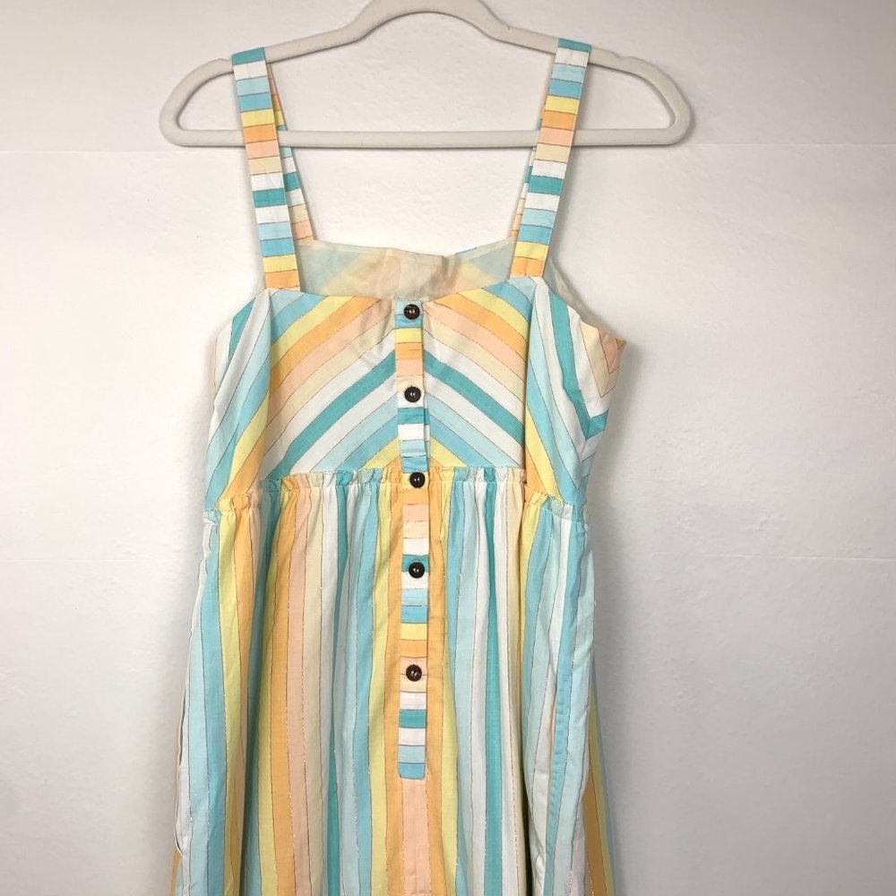 NWT SAYLOR Nandi Sleeveless Stripe Maxi Dress Rainbow Medium - Picture 6 of 12